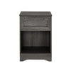 Vinie Nightstand with 1 Drawer and Shelf, Modern Taupe Gray Finish