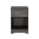 Vinie Nightstand with 1 Drawer and Shelf, Modern Taupe Gray Finish