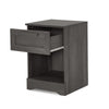 Vinie Nightstand with 1 Drawer and Shelf Modern Taupe Gray Finish BM324446