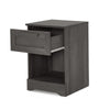 Vinie Nightstand with 1 Drawer and Shelf, Modern Taupe Gray Finish