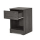 Vinie Nightstand with 1 Drawer and Shelf, Modern Taupe Gray Finish