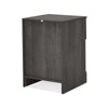 Vinie Nightstand with 1 Drawer and Shelf Modern Taupe Gray Finish BM324446