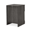 Vinie Nightstand with 1 Drawer and Shelf, Modern Taupe Gray Finish