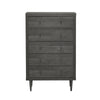 Minie Tall Dresser Chest 5 Drawers Rubberwood Legs Modern Gray BM324448