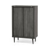 Minie Tall Dresser Chest, 5 Drawers, Rubberwood Legs, Modern Gray