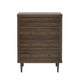 Minie Dresser Chest with 4 Drawers, Rubberwood Legs, Walnut Brown
