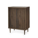 Minie Dresser Chest with 4 Drawers, Rubberwood Legs, Walnut Brown