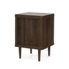 Minie Nightstand with 2 Drawers Shelf Rubberwood Legs Walnut Brown