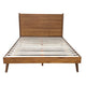 Ozzy Queen Size Bed, Panel Headboard Design, Rich Brown Acacia Wood