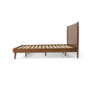 Ozzy Queen Size Bed, Panel Headboard Design, Rich Brown Acacia Wood