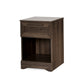 Vinie Nightstand with 1 Drawer and Open Shelf, Modern Walnut Brown