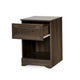 Vinie Nightstand with 1 Drawer and Open Shelf, Modern Walnut Brown