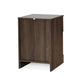 Vinie Nightstand with 1 Drawer and Open Shelf, Modern Walnut Brown