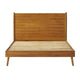 Ozzy Full Size Bed with Panel Headboard, Natural Brown Acacia Wood