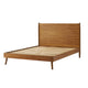 Ozzy Full Size Bed with Panel Headboard, Natural Brown Acacia Wood