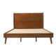 Ozzy King Size Bed with Panel Headboard Design Rich Brown Acacia Wood