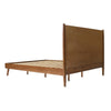 Ozzy King Size Bed with Panel Headboard Design Rich Brown Acacia Wood
