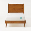 Ozzy Twin XL Size Bed with Panel Headboard, Natural Brown Acacia Wood
