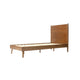 Ozzy Twin Size Bed with Panel Headboard, Classic Brown Acacia Wood