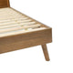 Ozzy Twin Size Bed with Panel Headboard, Classic Brown Acacia Wood