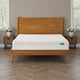 Ozzy Twin Size Bed with Panel Headboard, Classic Brown Acacia Wood