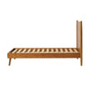 Ozzy Twin Size Bed with Panel Headboard, Natural Brown Acacia Wood