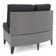 Modular Outdoor Corner Sofa Seat Set of 2, Rattan Wicker Weave, Gray