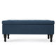 Kiyo Storage Ottoman Bench 41 Inch Button Tufted Navy Blue Fabric BM324484
