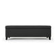 Harry Storage Ottoman Bench, 51" Classic Dark Gray Fabric, Birch Wood