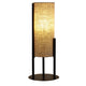 Modern Table Lamp Upright Beige Linen Drum Shade Black Metal 22’’ BM324492