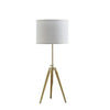 Kera Table Lamp White Drum Shade Classic Brass Gold Tripod Base 39’’ BM324493
