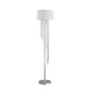 Mero Floor Lamp, Suspended Crystal Rain Chains, White Shade, 66"
