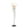 Mero Floor Lamp Suspended Crystal Rain Chains White Shade 66’’ BM324495