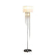 Mero Floor Lamp Suspended Crystal Rain Chains White Shade 66’’ BM324495