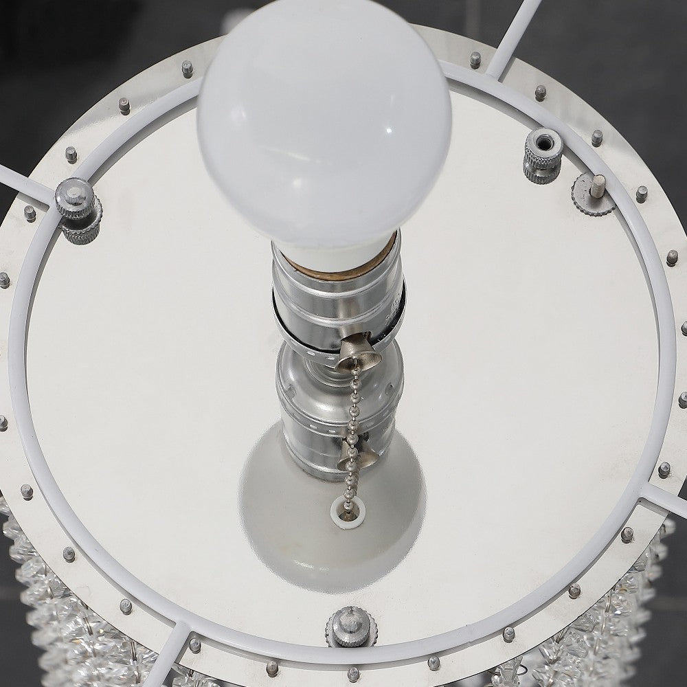 Mero Floor Lamp Suspended Crystal Rain Chains Modern Pink Shade 53’’ BM324496