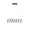 Modern Ceiling Pendant Light, Suspended Aluminum Spiral Loop, 23"