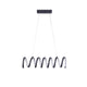 Modern Ceiling Pendant Light, Suspended Aluminum Spiral Loop, 23"