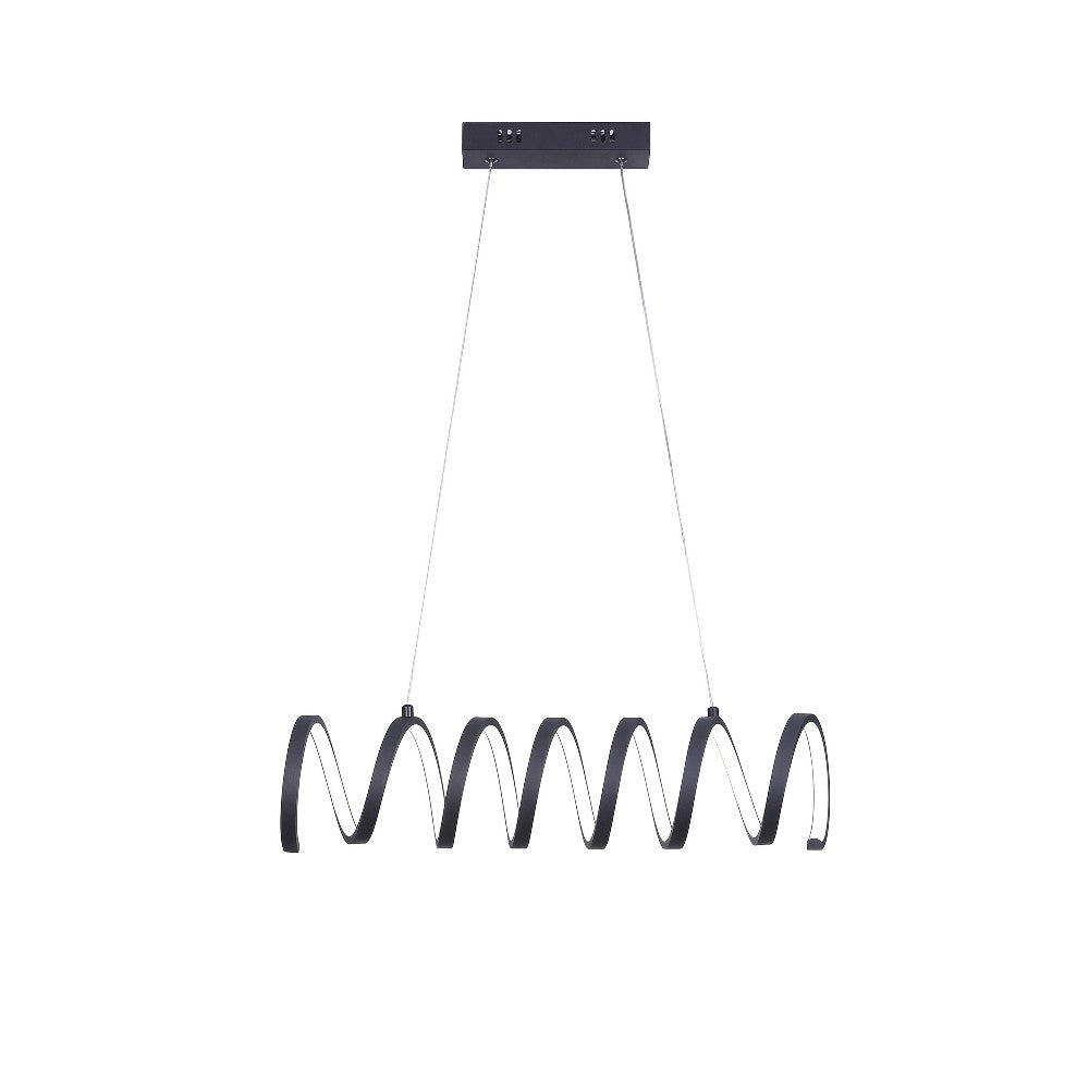 Modern Ceiling Pendant Light Suspended Aluminum Spiral Loop 23’’ BM324498