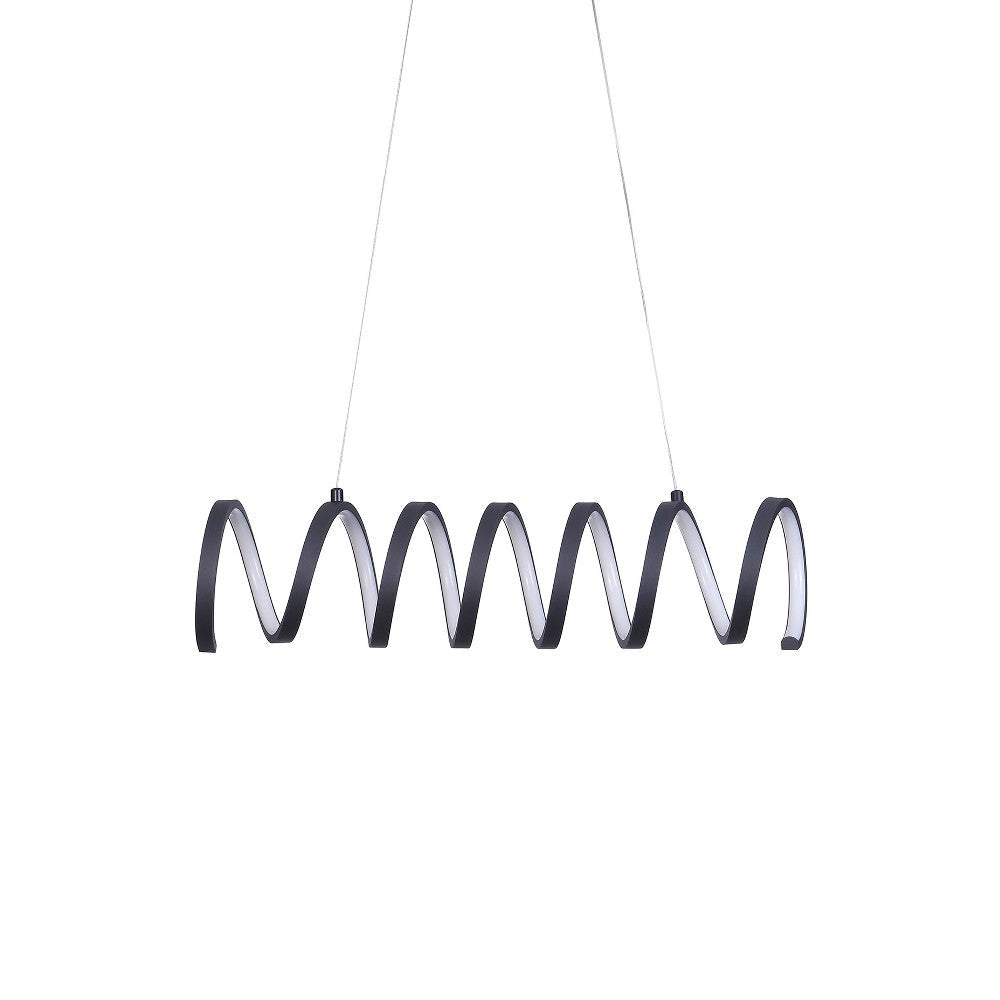 Modern Ceiling Pendant Light Suspended Aluminum Spiral Loop 23’’ BM324498