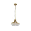 Accent Chandelier, Classic Crystal Inspired Cascade Gold Metal 12"