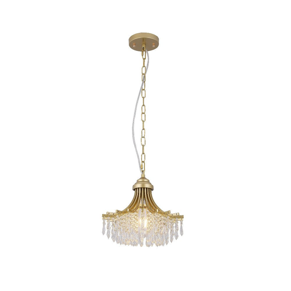 Accent Chandelier Classic Crystal Inspired Cascade Gold Metal 12’’ BM324500