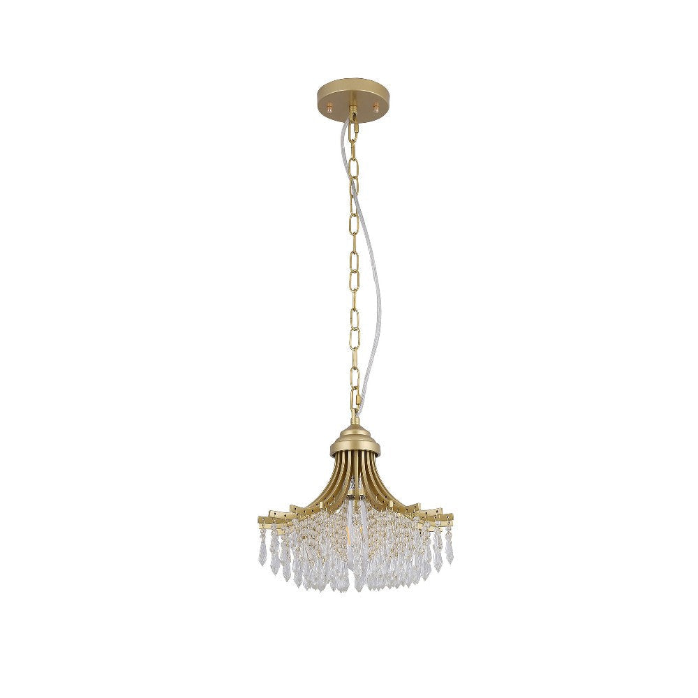 Accent Chandelier Classic Crystal Inspired Cascade Gold Metal 12’’ BM324500