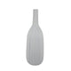 Rizie Vase with Ribbed Texture, 41" Contemporary Style White Polyresin