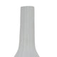 Rizie Vase with Ribbed Texture 41’’ Contemporary Style White Polyresin