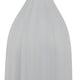 Rizie Vase with Ribbed Texture 41’’ Contemporary Style White Polyresin