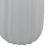 Rizie Vase with Ribbed Texture 41’’ Contemporary Style White Polyresin