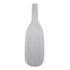 Rizie Vase with Ribbed Texture, 45" Contemporary Style White Polyresin