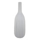 Rizie Vase with Ribbed Texture, 45" Contemporary Style White Polyresin