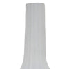 Rizie Vase with Ribbed Texture 45’’ Contemporary Style White Polyresin