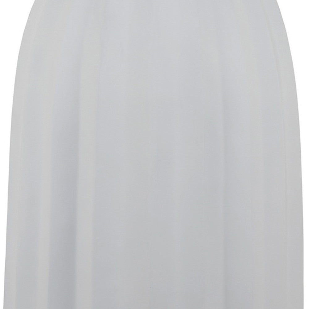 Rizie Vase with Ribbed Texture 45’’ Contemporary Style White Polyresin